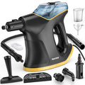 Heavy Duty Steam Cleaner with Continuous Spray & Safety Lock, Multipurpose Handheld Steamer for Home Use, 15S Fast Heating Steamer with 9PC Accessories for Car Furniture Kitchen Grout and Upholstery