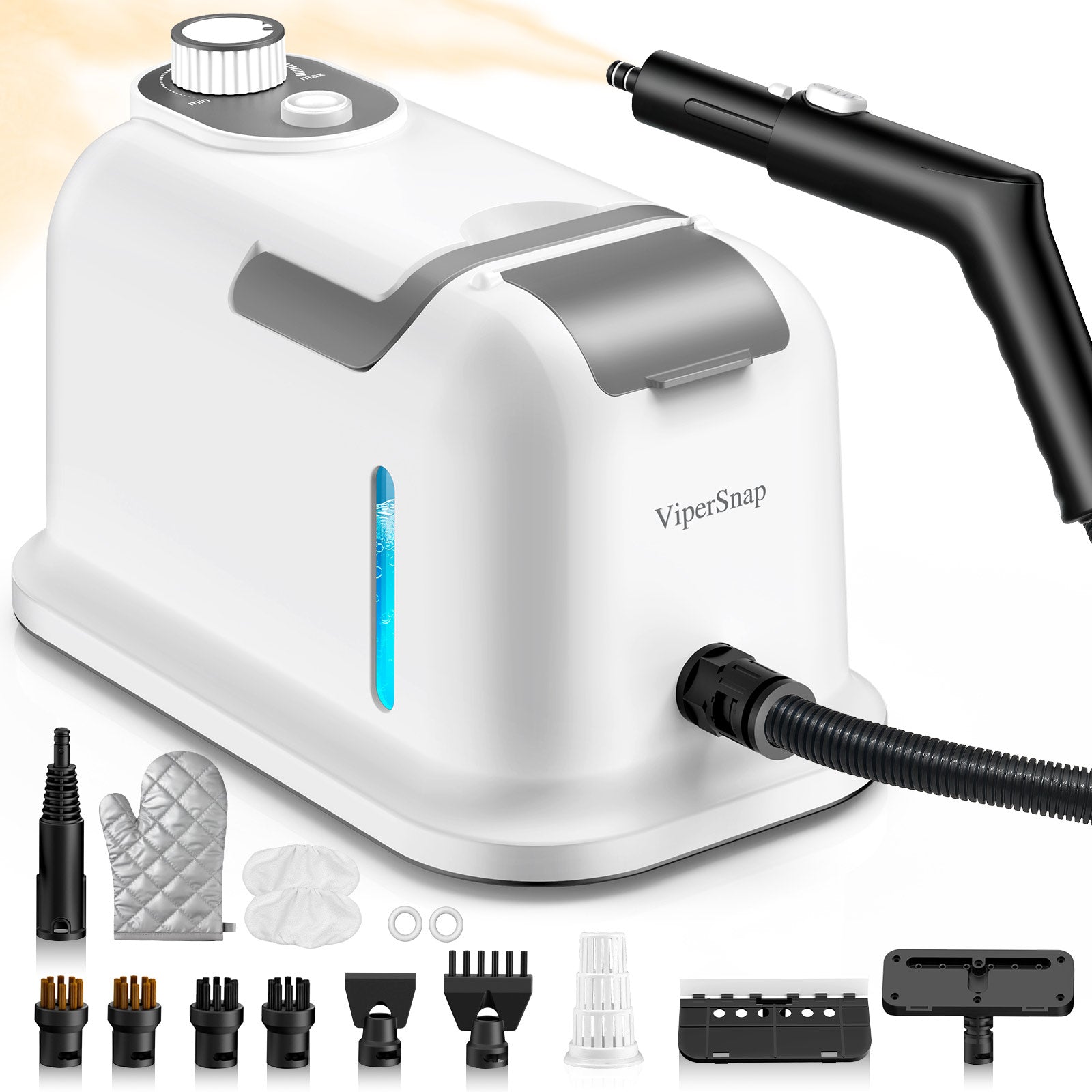 60.87OZ High-Pressure Steam Cleaner, 10S Rapid Heat-Up & 16Pcs