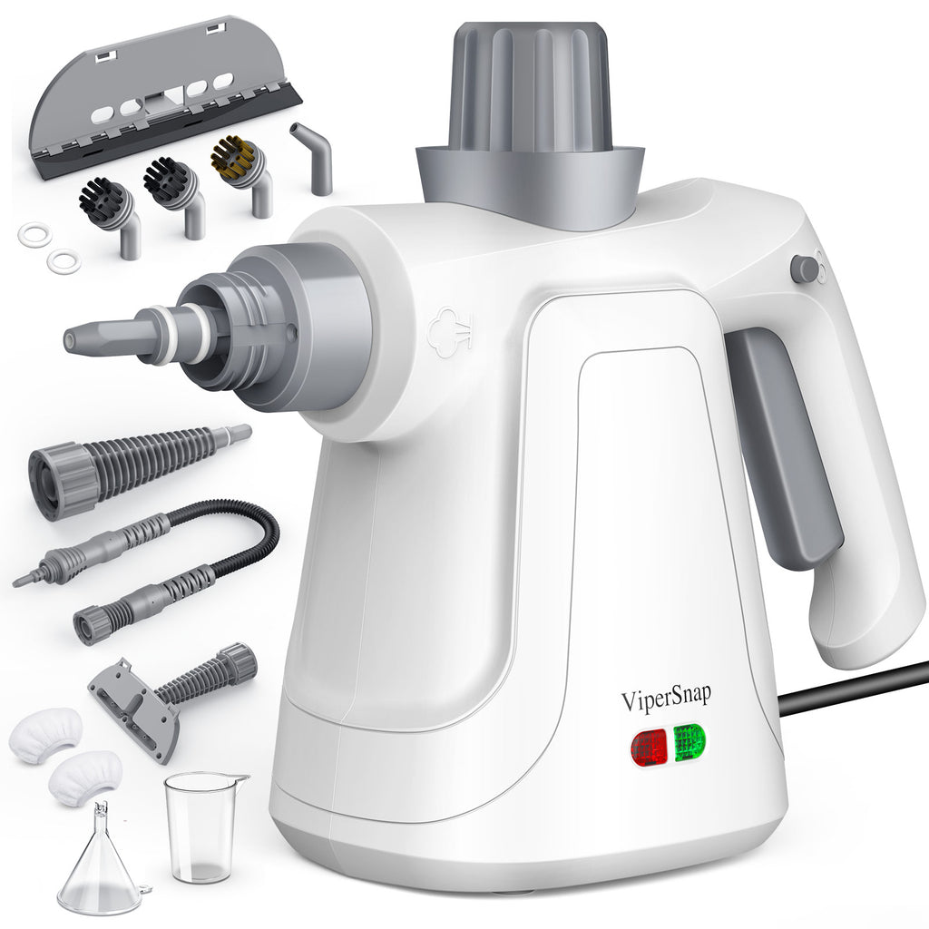 Steam Cleaner, 15.2OZ Hands-free Steamer for Cleaning with 14PCS Accessories & Safety Lock, Chemical-Free Pressurized Handheld Steam Cleaner for Home, Car, Furniture, Grease, Grout, Floor