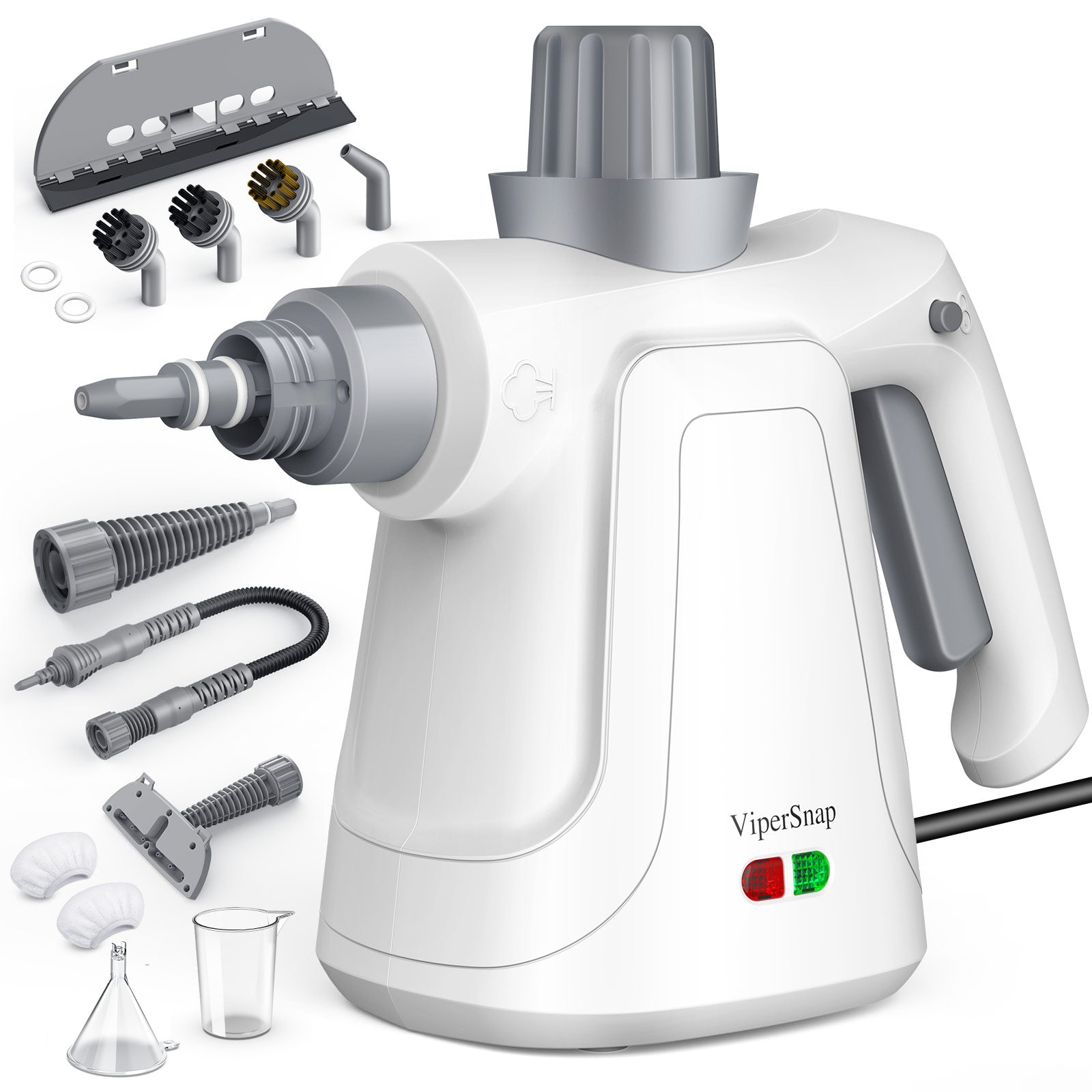 Steam Cleaner, 15.2OZ Hands-free Steamer for Cleaning with 14PCS Accessories & Safety Lock, Chemical-Free Pressurized Handheld Steam Cleaner for Home, Car, Furniture, Grease, Grout, Floor